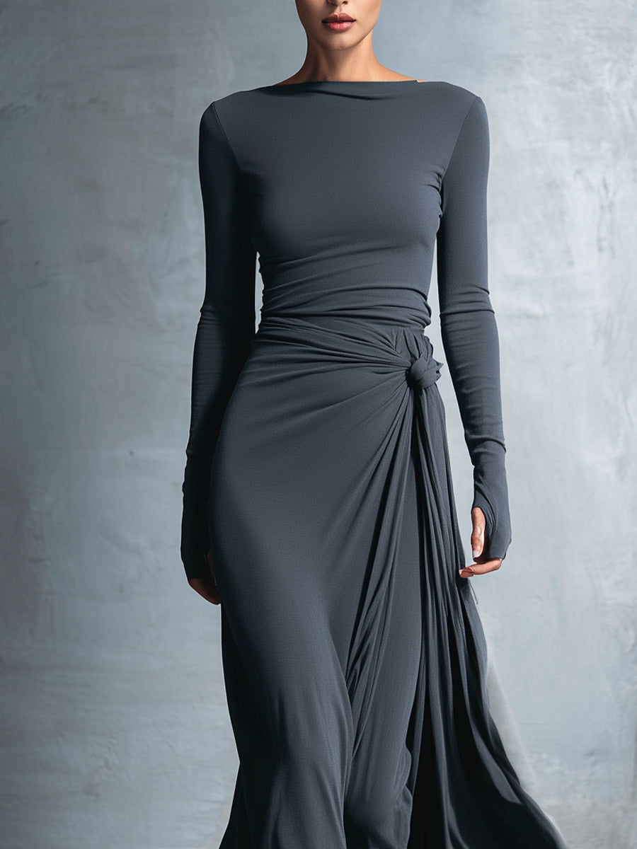 ADRIANA™| VESTIDO MAXI CON NUDO LATERAL